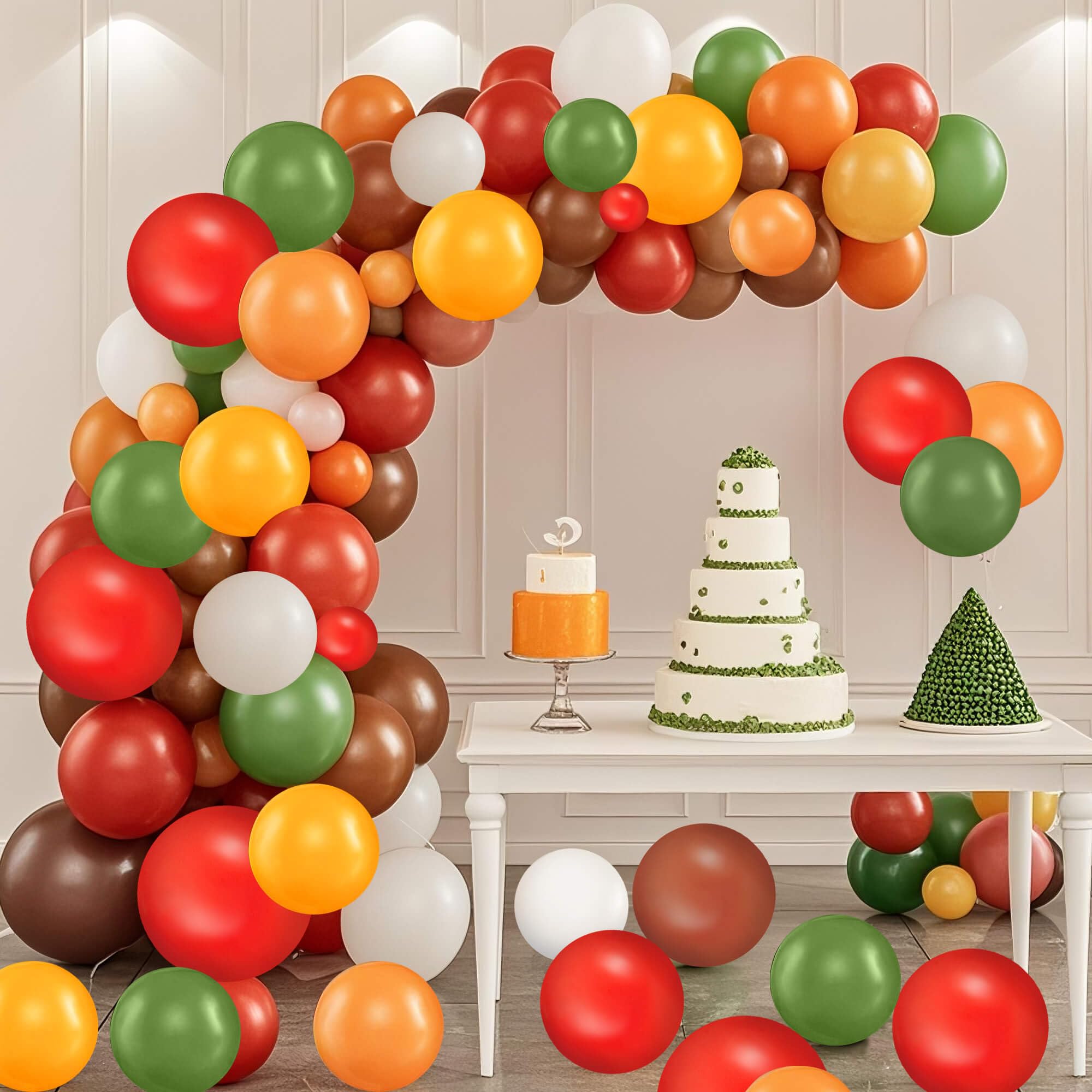 Balony na Święto Dziękczynienia ze wstążkami, 45 sztuk (30 cm) balony lateksowe - idealne do dekoracji na Święto Dziękczynienia, dekoracja imprezowa