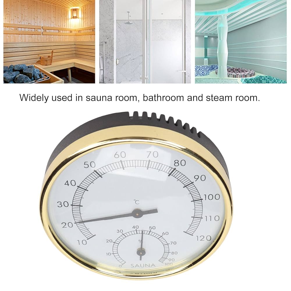 Aqxreight Wood Sauna Thermometer, Sauna Room Digital Thermometer