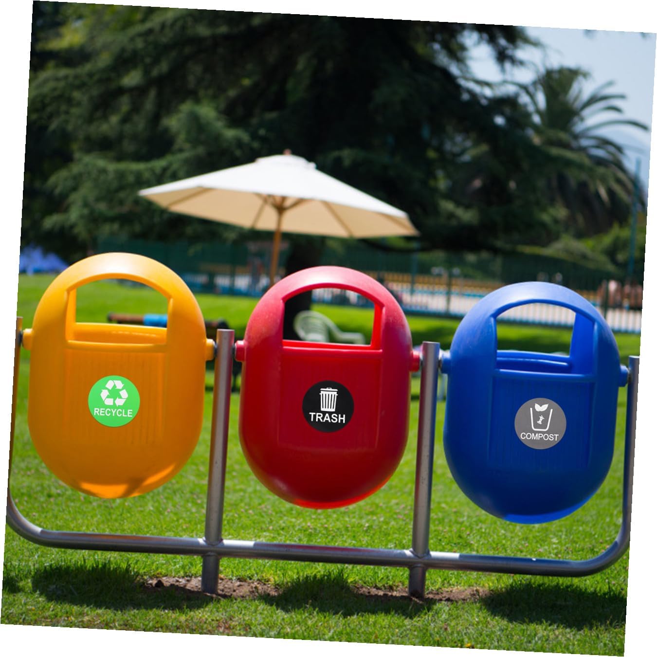 9pcs Trash Can Classification Stickers Decals for Trash Sorting for Home Recycling Bins