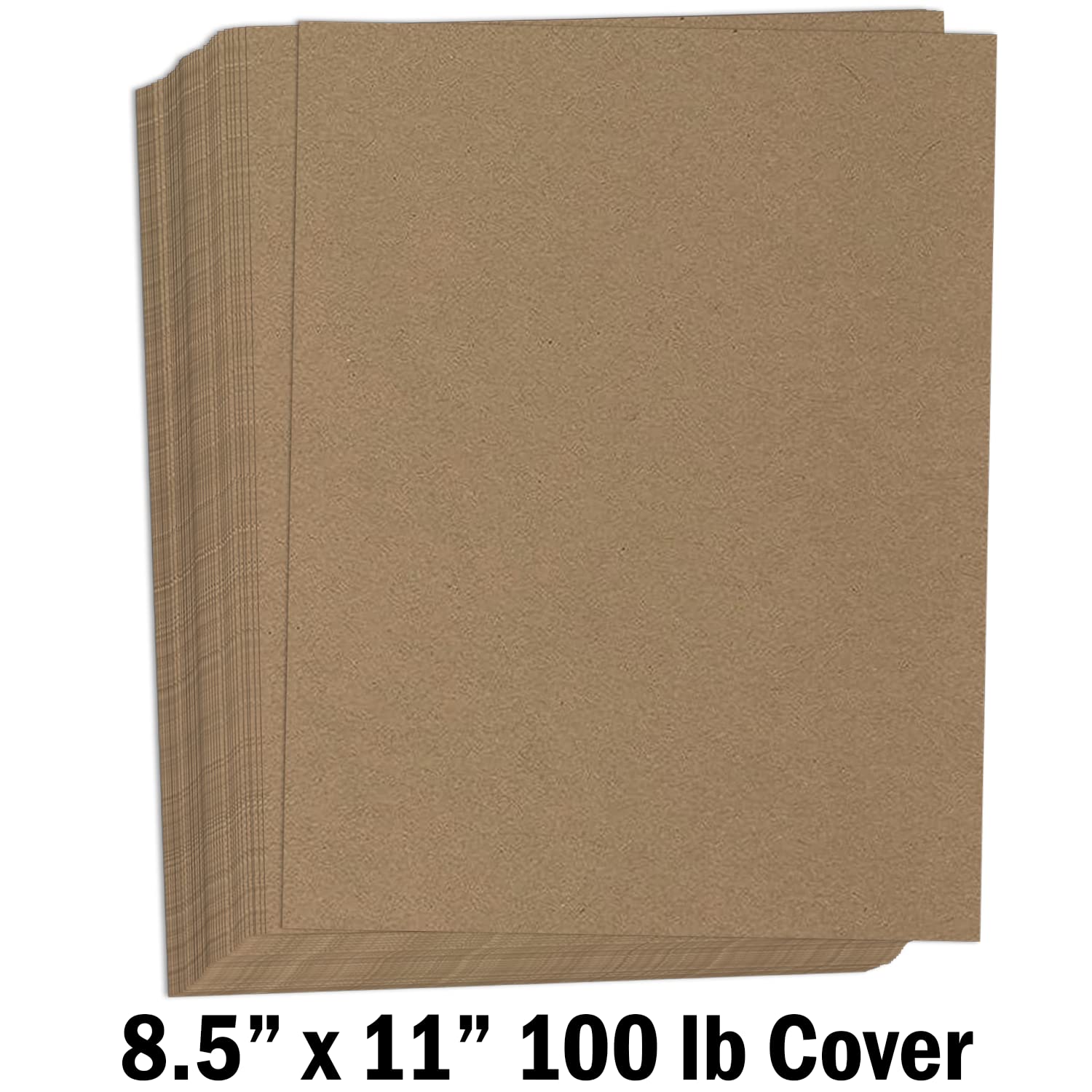 Hamilco Papel de cartulina Kraft marrón para álbum de recortes de 8.5 x 11 pulgadas de grosor, peso pesado, cubierta de 100 libras, paquete de 50