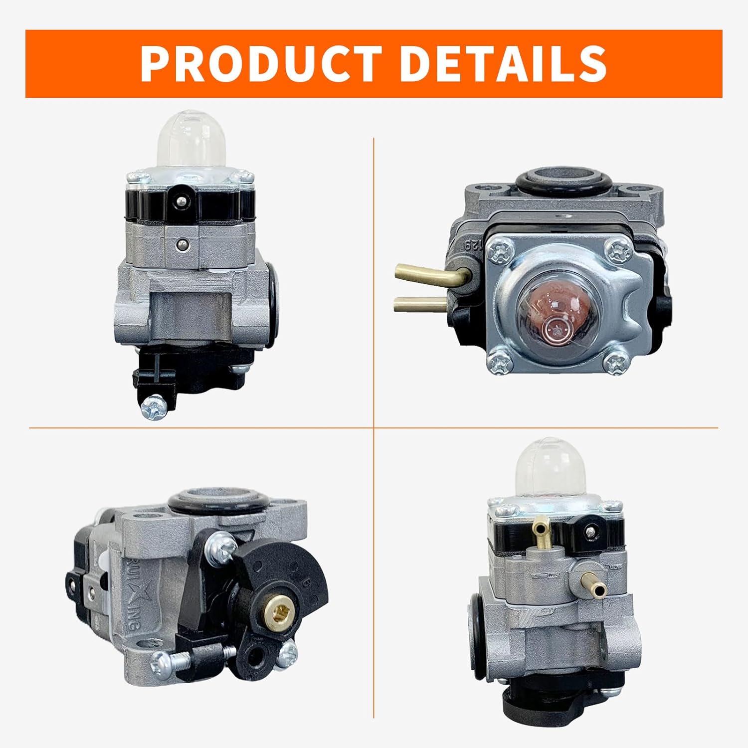 Ruixing OEM RY253SS Carburetor for Ryobi Full Crank 2 Cycle String Trimmer RY252CS RY253SS RY251PH RY254BC 25cc Weed Eater Parts RY25PHEMC RY25CSEMC VNM Wacker Brush Cutter 307160001 307160011 carb