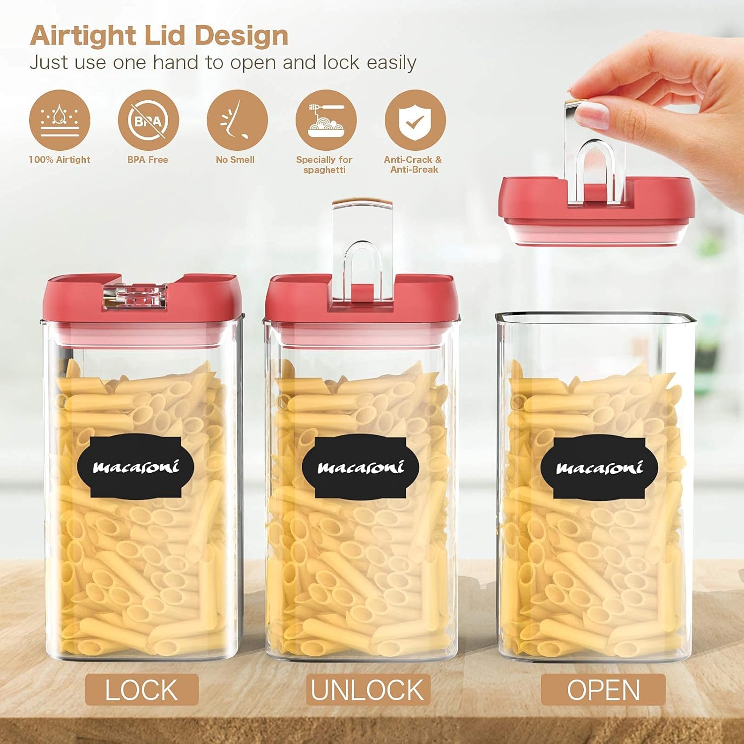 Gеt Pорulаr оƒƒеr Airtight Food Storage Containers Set, BPA Free Plastic Cereal Containers Premium Kitchen Pantry Organization and Storage Container - Includes Spoon and a Small Food Storage Bag (12 Pieces)
