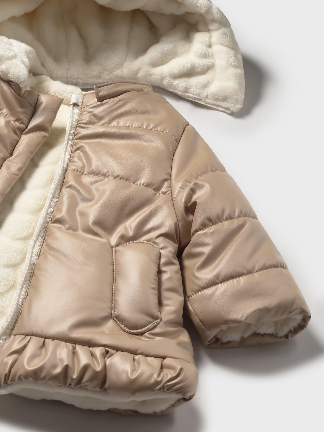 Mayoral Wendbare Jacke für Baby - Mädchen Erdnuss