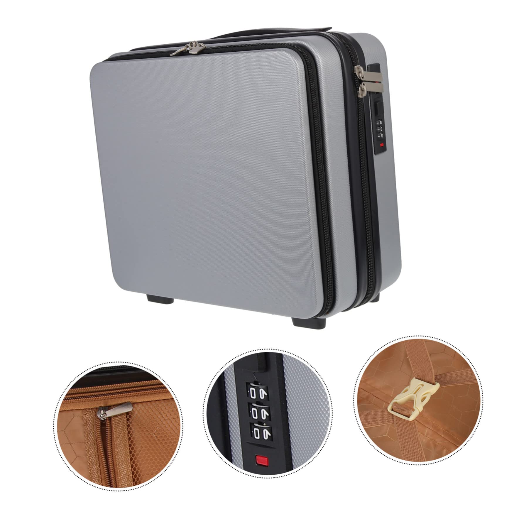 Beauty Case da Viaggio Donna 16 Pollici Abs Gomma, Valigia Piccola