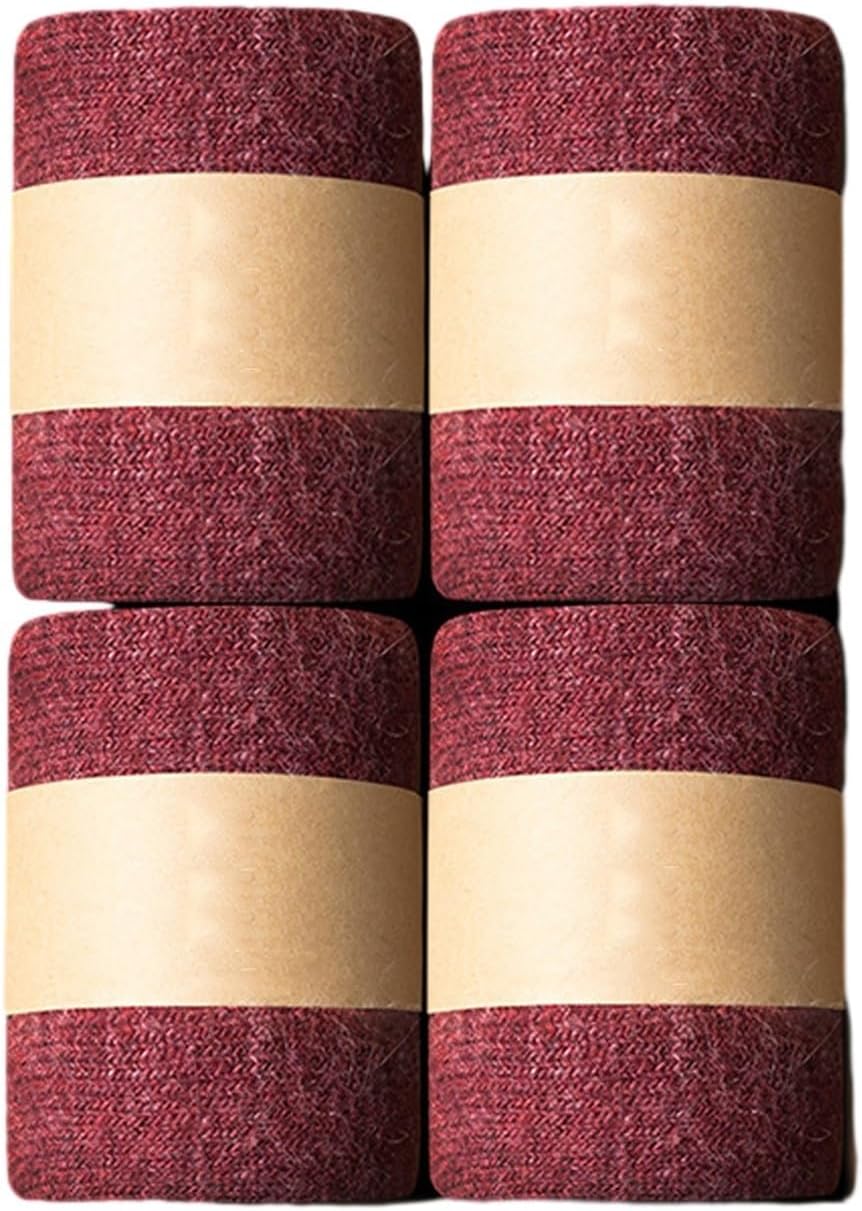 4 Pairs Wool Socks Mens,Cozy Crew Hiking Socks, Super Thick Mens Hiking Socks Thermal Wool Socks for Cold Weather