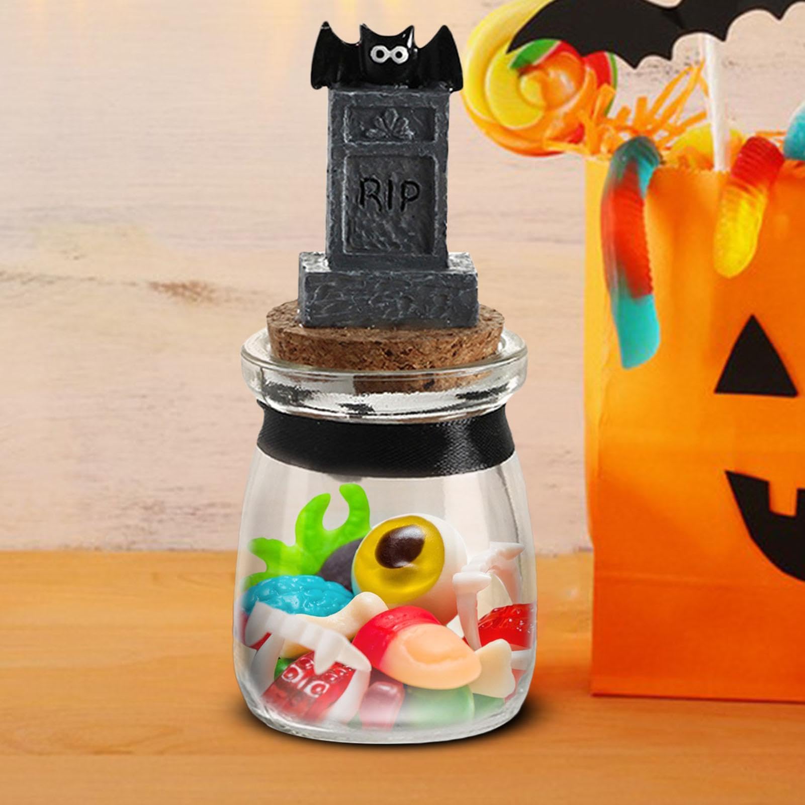 クッキー ジャー ハロウィン Amazon|Jnilepfd ハロウィン ガラス クッキー ジャー、クリア