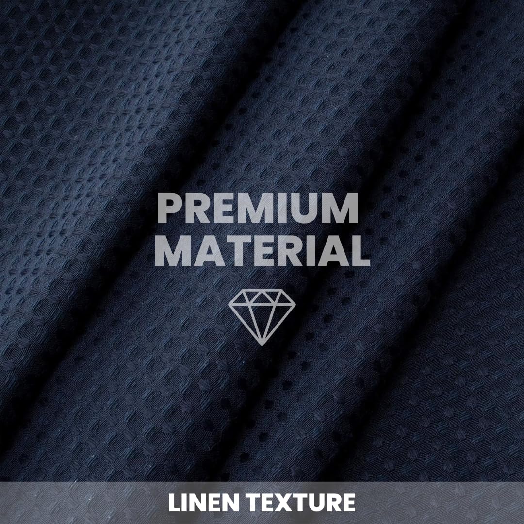 Premium Shower Curtain Fabric Waterproof No Hooks, Snap-in Liner with Clear Window, Hotel Style Modern Minimalist Bath Curtain, Washable Thick Durable Polyester 71 x 74 inches