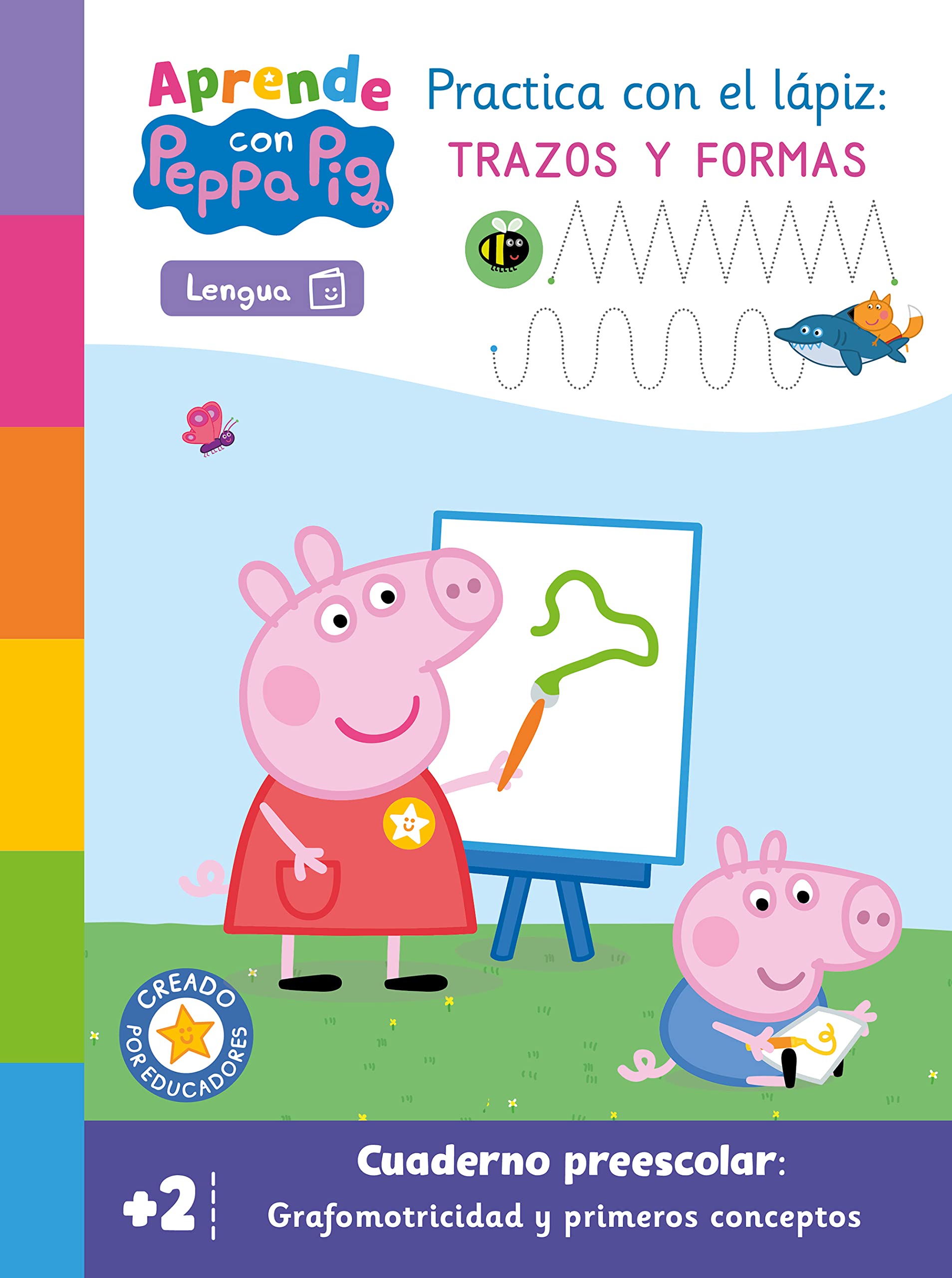 Peppa Pig. Primeros aprendizajes - Aprende Grafomotricidad con Peppa Pig. Practica con el lápiz trazos y formas (+2 años): Cuaderno preescolar: Grafomotricidad y primeros conceptos (Altea)