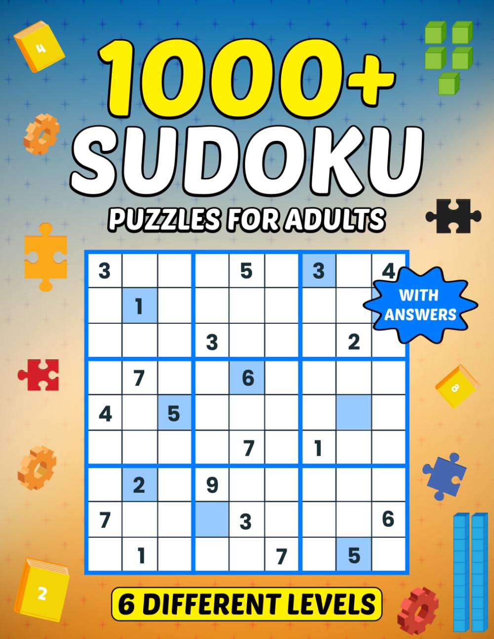 1000+ Sudoku Puzzles for Adults: Easy to Expert Difficulty Levels with Solutions (MindGrid Sudoku Series)
