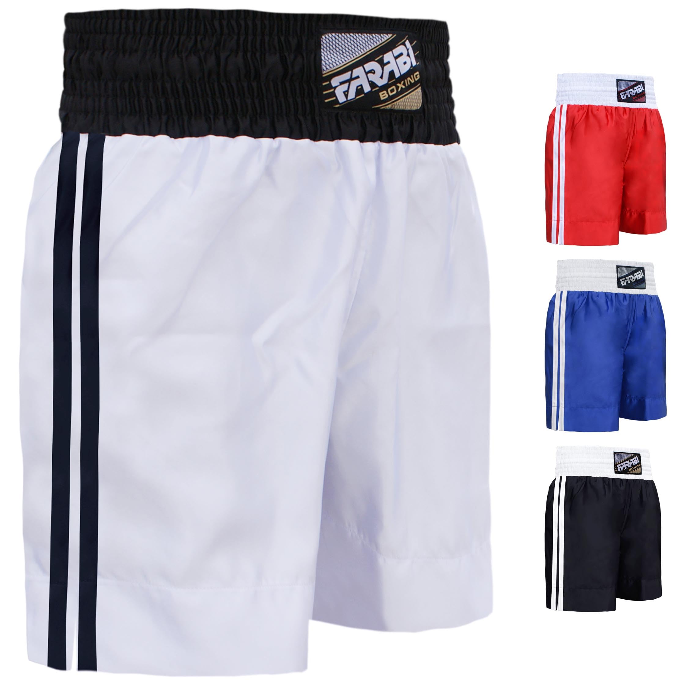 Farabi Sports Spodenki bokserskie dla dorosłych, mężczyzn, kobiet, dzieci, junior, kickboxing, spodenki bojowe, oddychające i przytulne spodenki do treningu bokserskiego, treningu bokserskiego