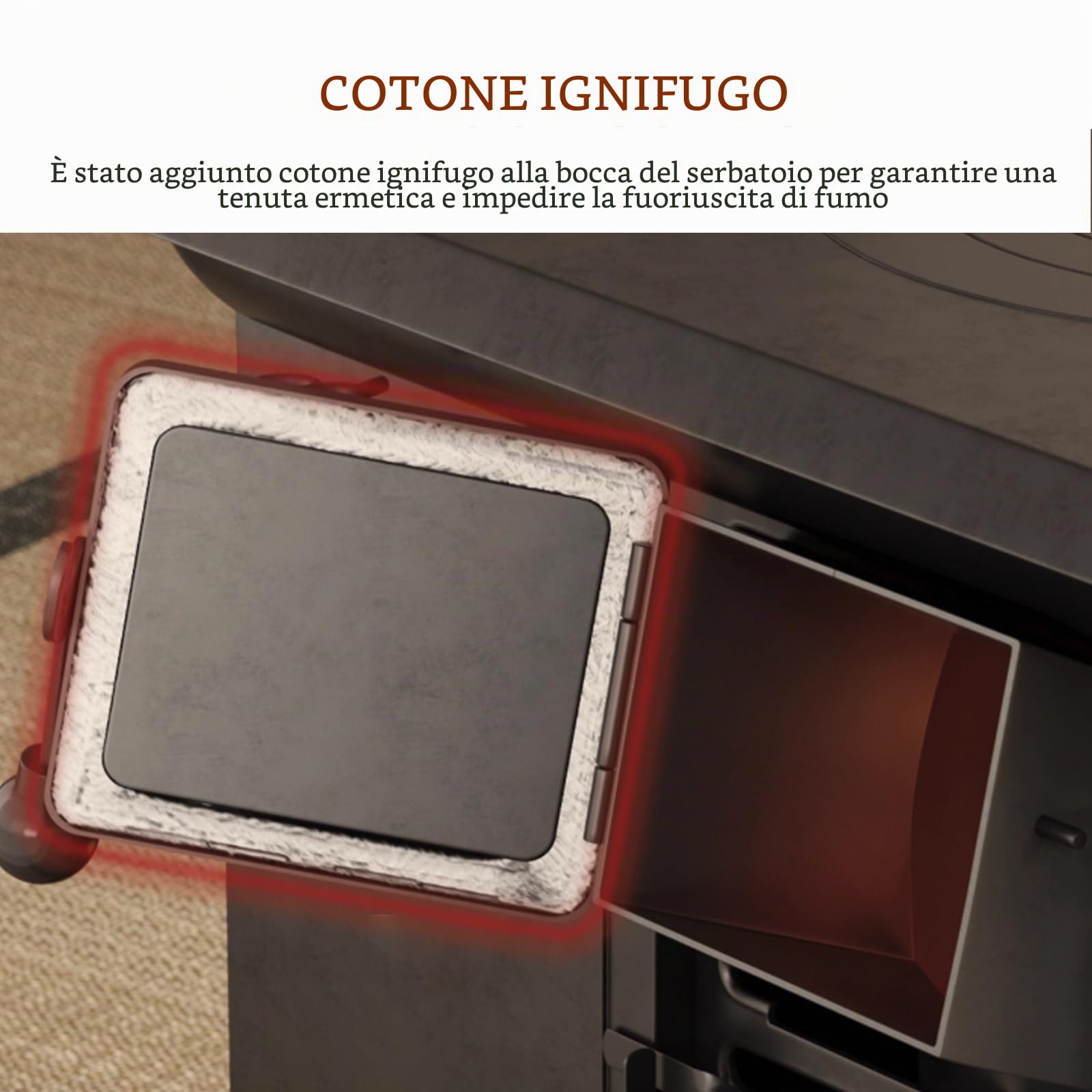 Stufa A Pellet, Stufa A Legna For Interni Con Fori Di Dissipazione Del Calore Allargati, Combustibili Solidi Multipli For Cucinare, Campeggio, Cottura Al Forno