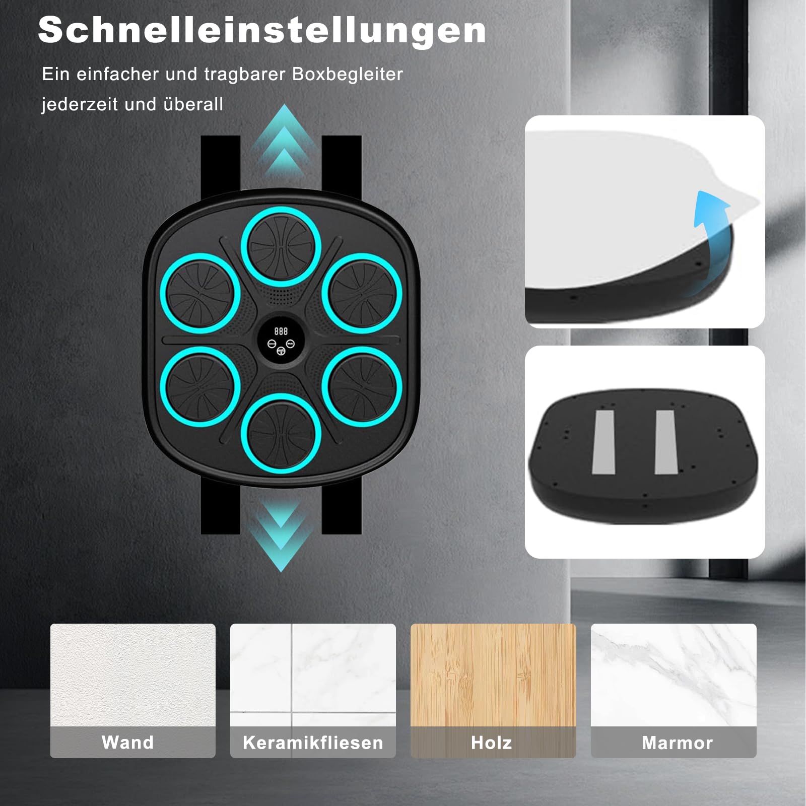 Wayrgn Bluetooth boksmachine met muziek, elektronische boksmachine
