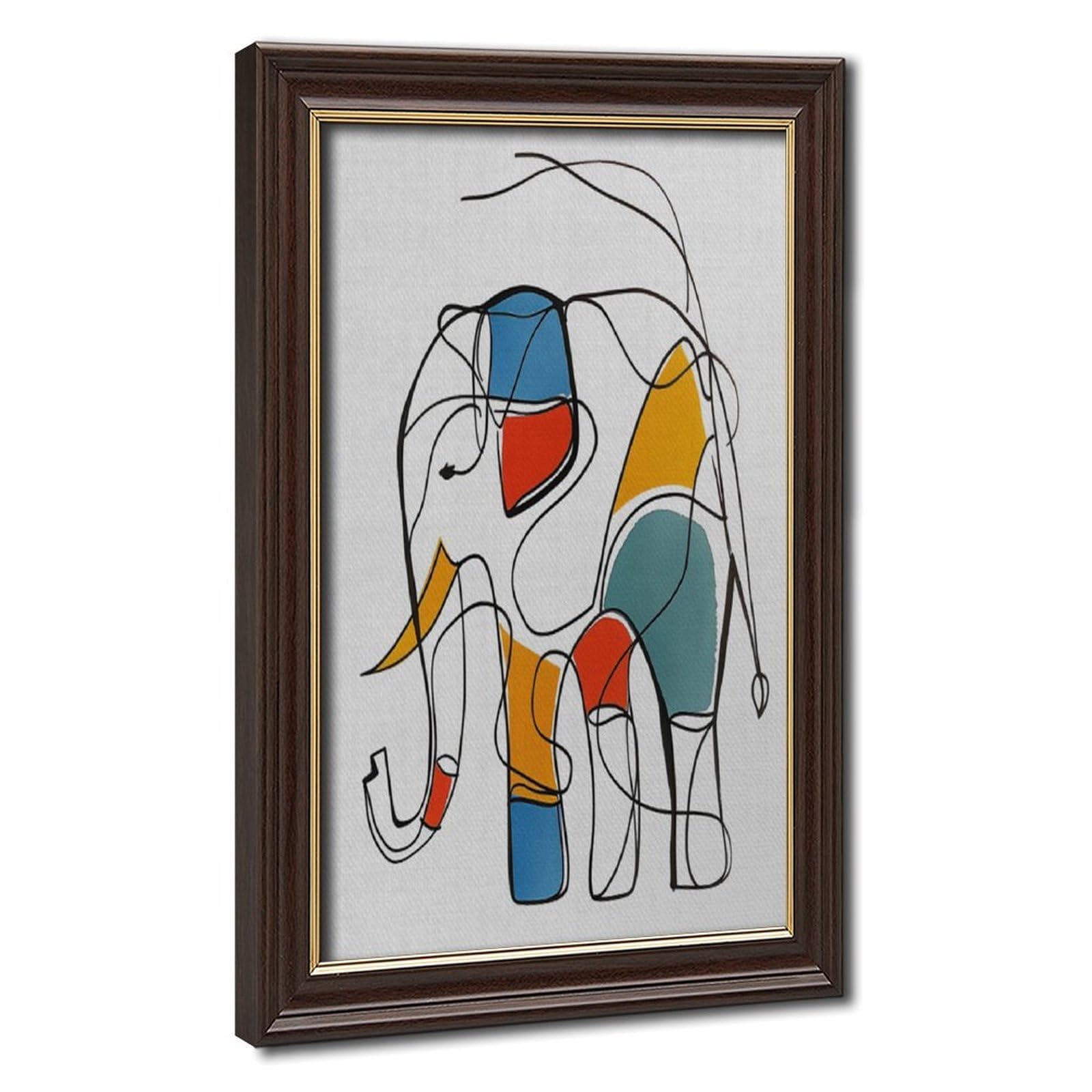Bareronor Abstract Elephant Poster Canvas Poster Bedroom Decor Landscape Office Room Decor Gift 24" L X 36" W