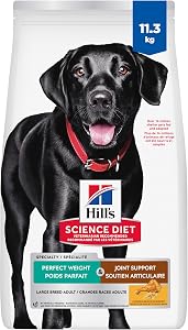 Hill's Science Diet Adult Perfect Weight & Joint Support Large Breed Dry Dog Food, Chicken Recipe 11.34 kg Bag