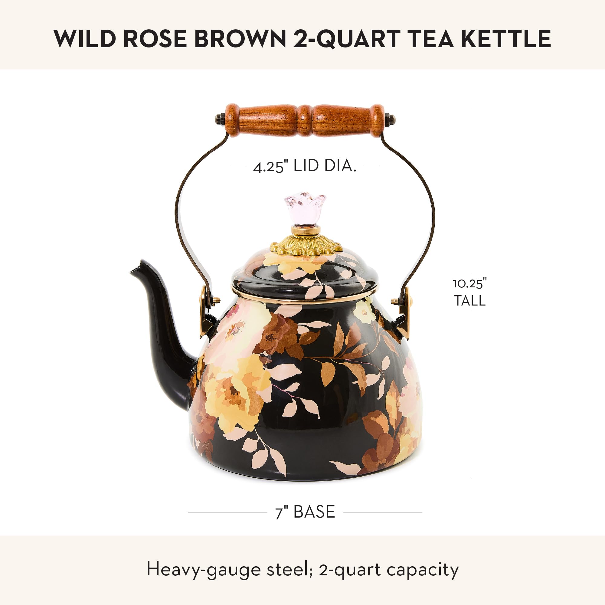 Amazon.com: MACKENZIE-CHILDS Enamel Tea Kettle, Cute Tea Kettle