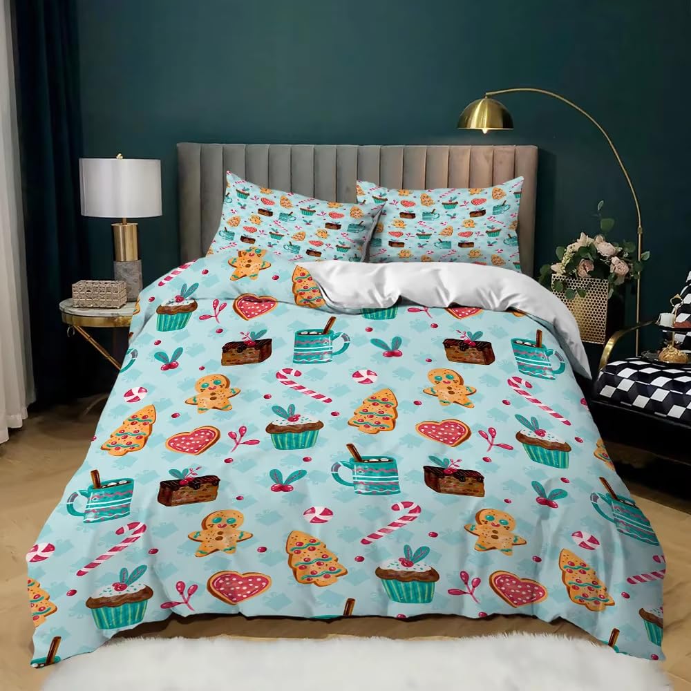 Housse de couette Noël 140x200 pour chambre enfant ambiance fêtes