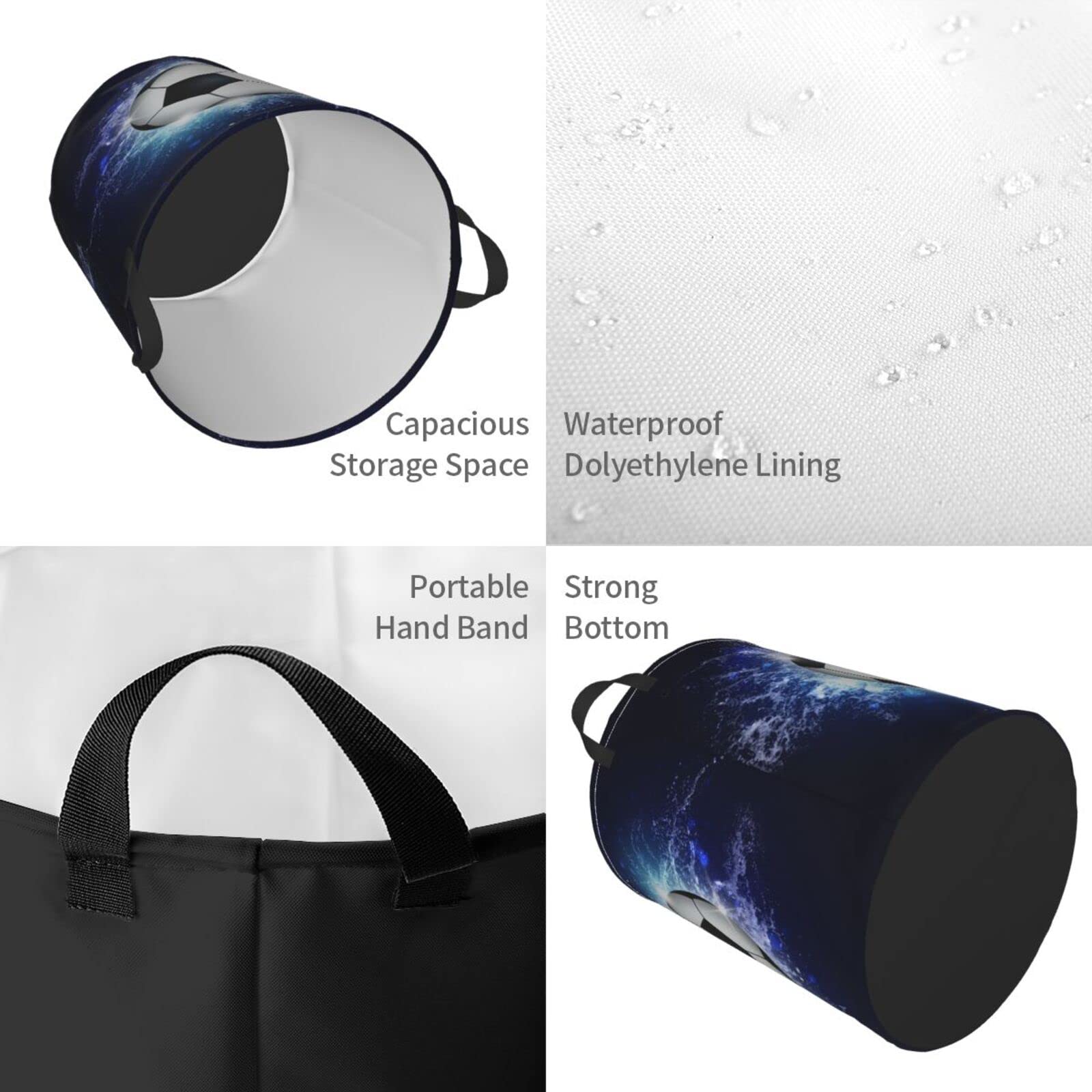 QUEENLALA - Grand Panier De Rangement - Panier De Rangement Rond Pliable Corbeille A Linge Pour Salle De Bain Decoration Dinterieur Corbeille Enfant Pour Vetements Denfants Geometrie