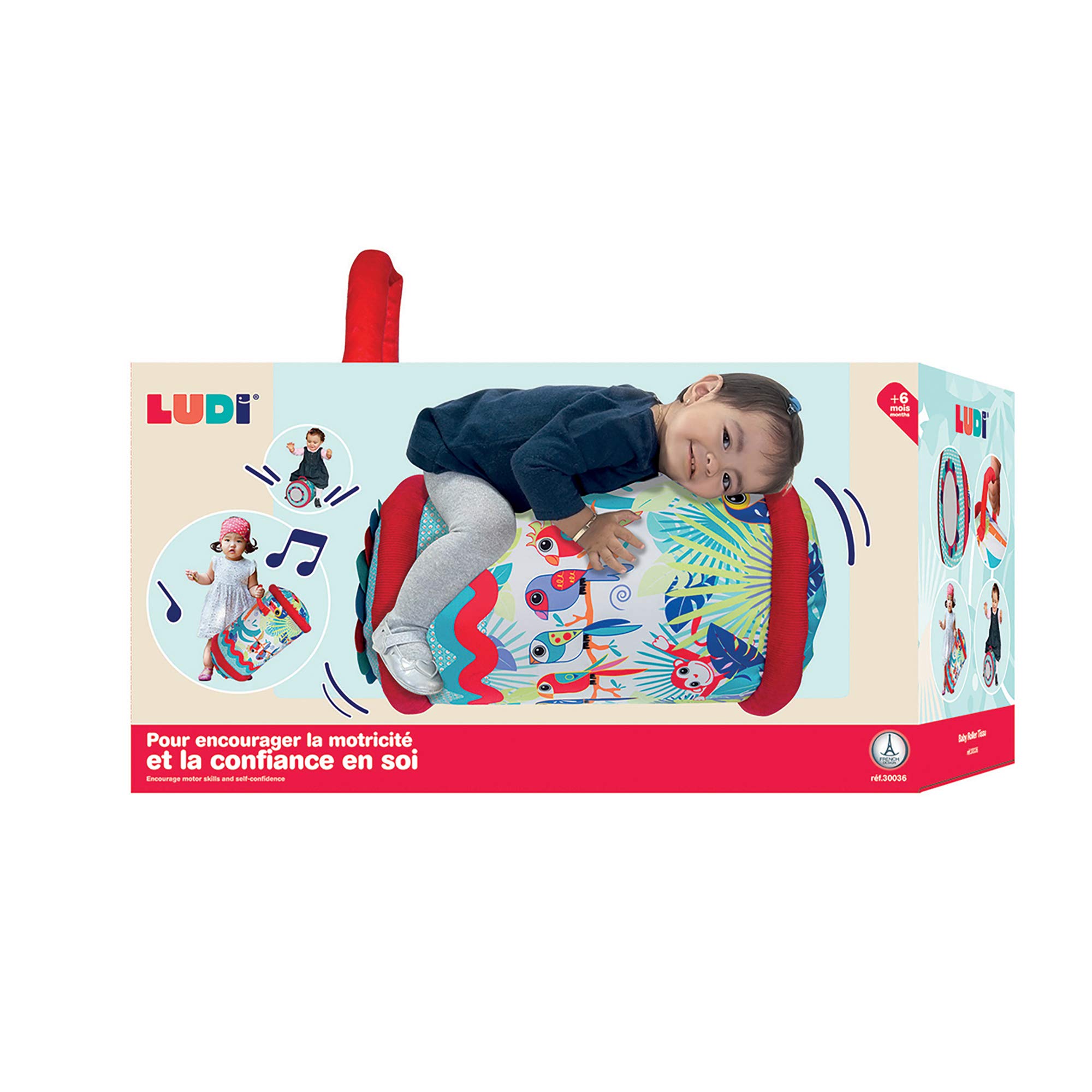 Ludi Baby-Rolle, 40 x 25 x 20 cm, ab 6 Monaten Die aufblasbare Rolle fördert die Motorik von Kindern.