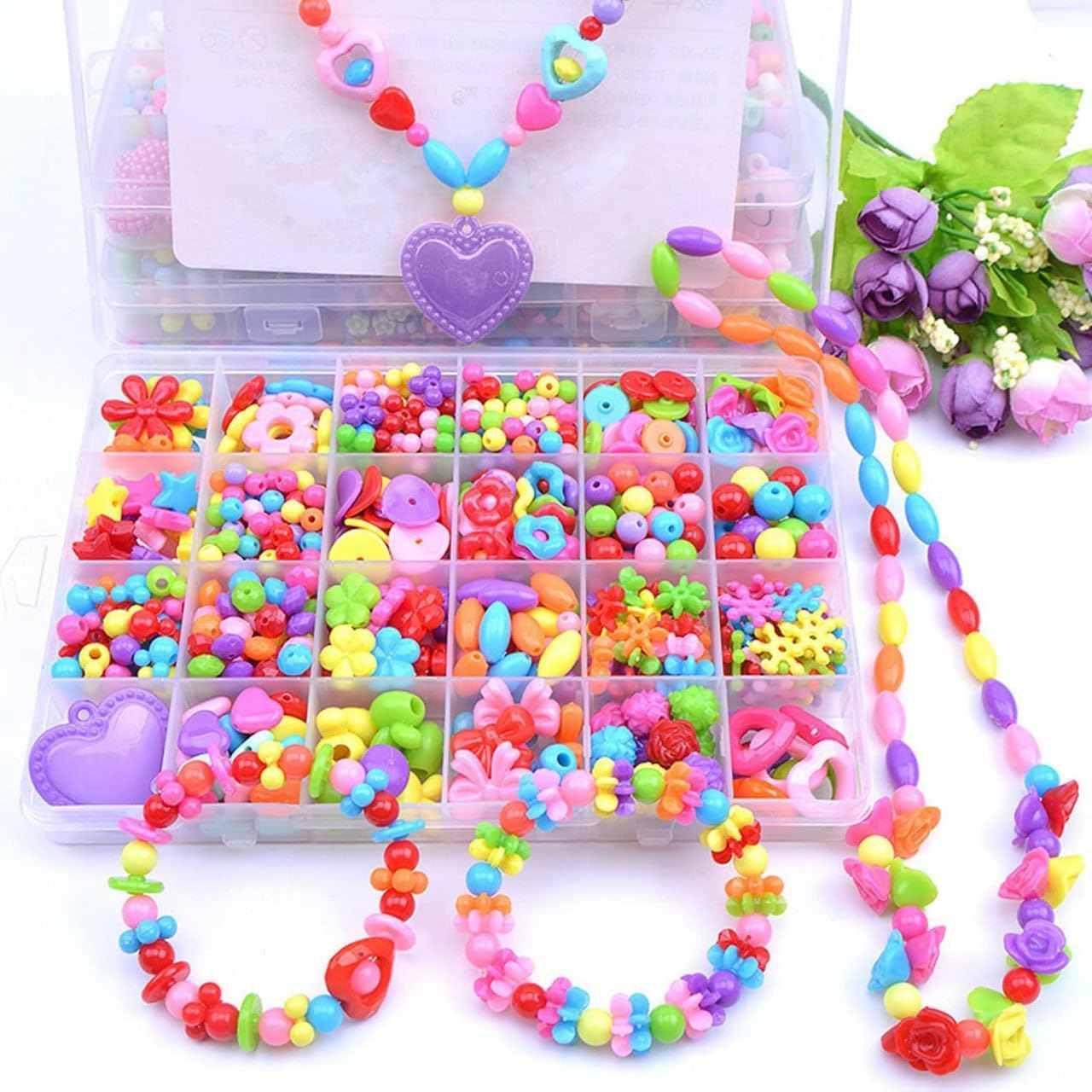 BITTZOOT Beads for Kids Crafts,Colorful Acrylic Girls Bead Set,Jewelry Making Kit DIY Bracelets Necklace Hairband and Rings Craft Kits Birthday for Age 4 to 11 Year Old Girl (B0CKLTFHR9) Amazon Price History, Amazon Price Tracker
