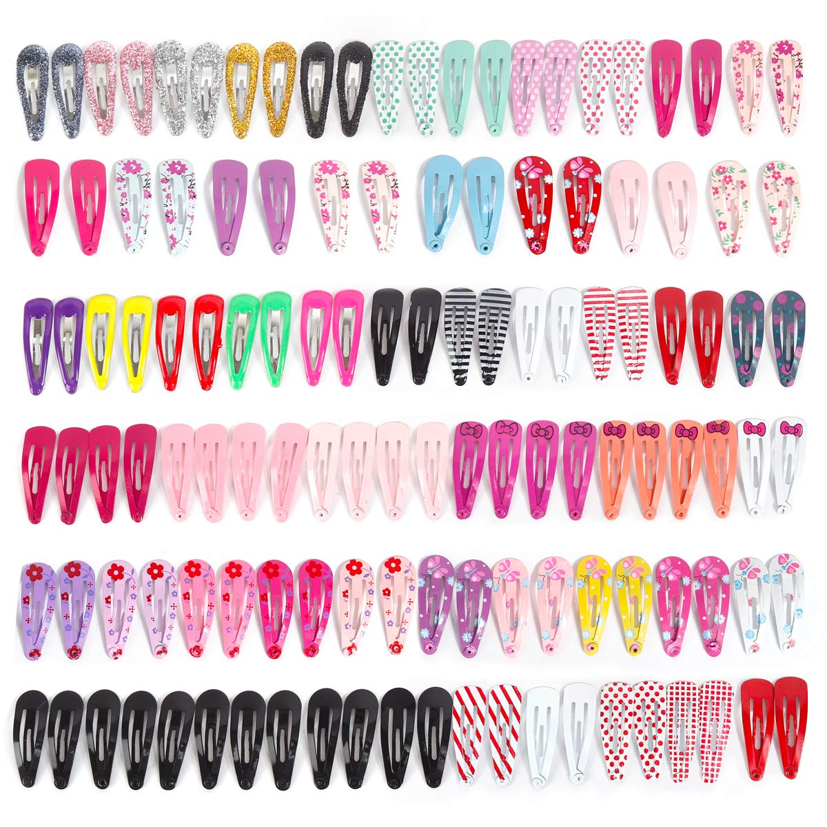 (H_124 Pcs Mini Hair Clips) - Sufermoe 124 pcs Hair Clips No Slip Metal Hair Barrettes Hairpins Hair Accessories For Dogs