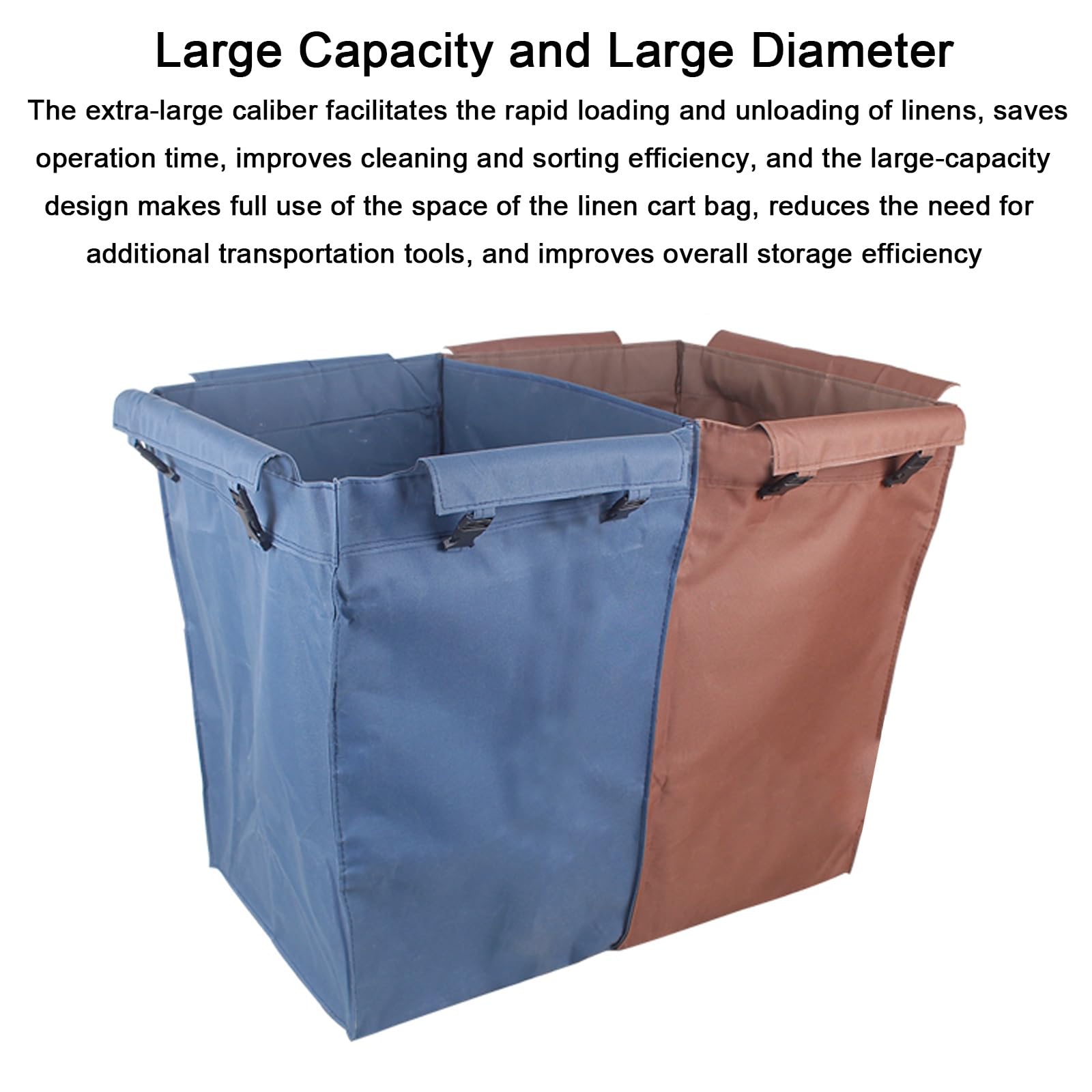 Bolsa para Carrito de Almacenamiento de Alta Resistencia, Impermeable y Fácil de Limpiar, Tela Oxford, Bolsa para Cesta Ropa Sucia Diseño de Separación y Diseño de Hebilla