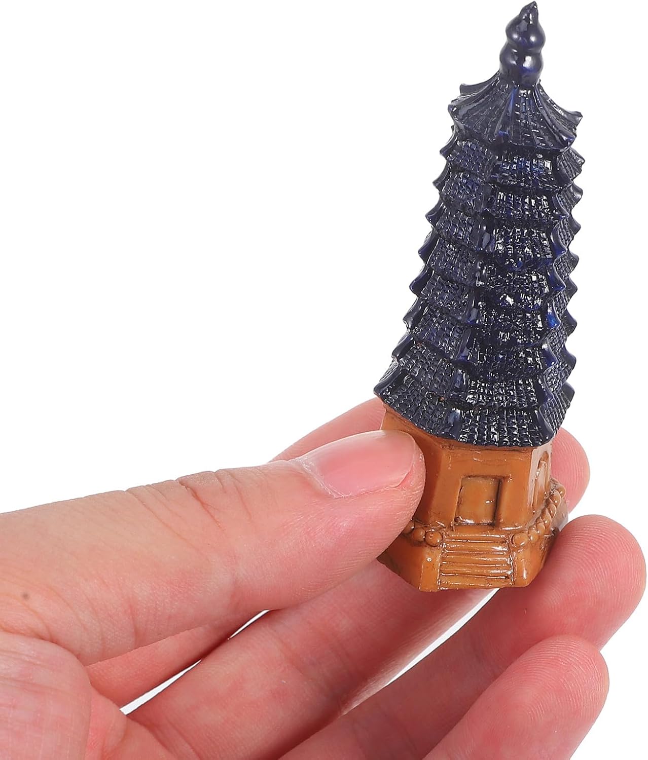 Chinese Tower Model Resin Desktop Ornament for Micro Landscape DIY
