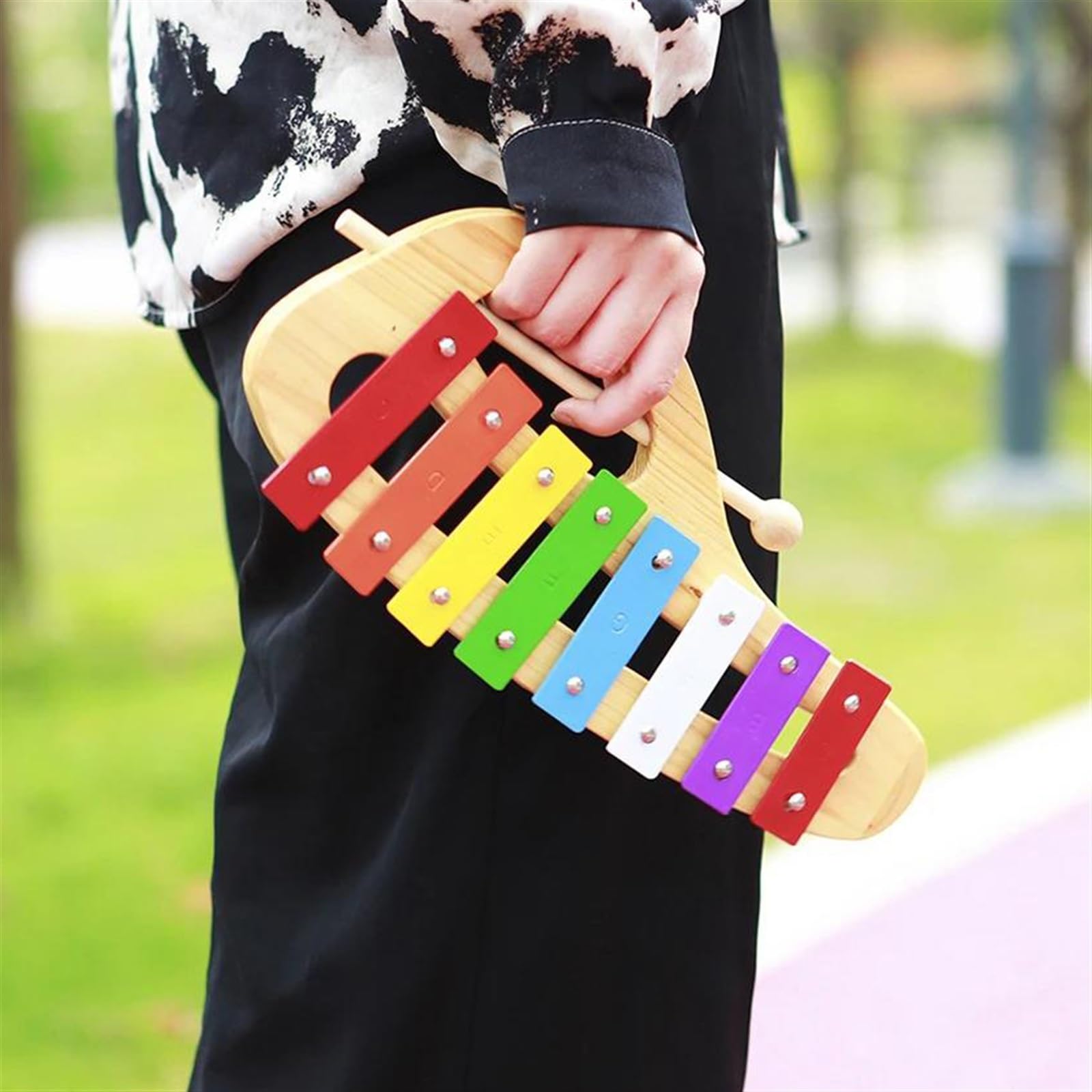 Xylophone Xylophone À 8 Notes Avec Maillet En Plastique Boîte De Rangement Instrument De Musique À Percussion Cadeau Xylophone