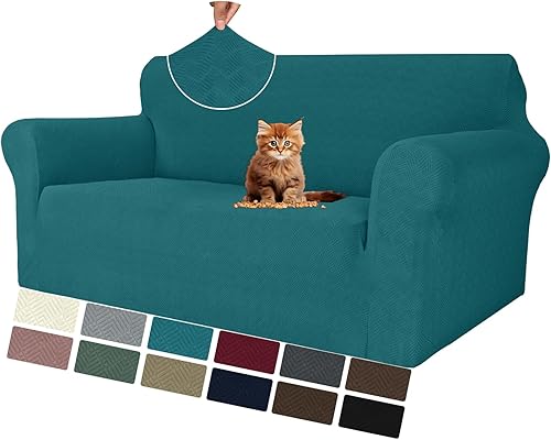 Miniatura 32 de MAXIJIN Fundas para sofá de 3 cojines (71"-91"), funda elástica de 1 pieza para sofá, protector de muebles con parte inferior elástica para niños y