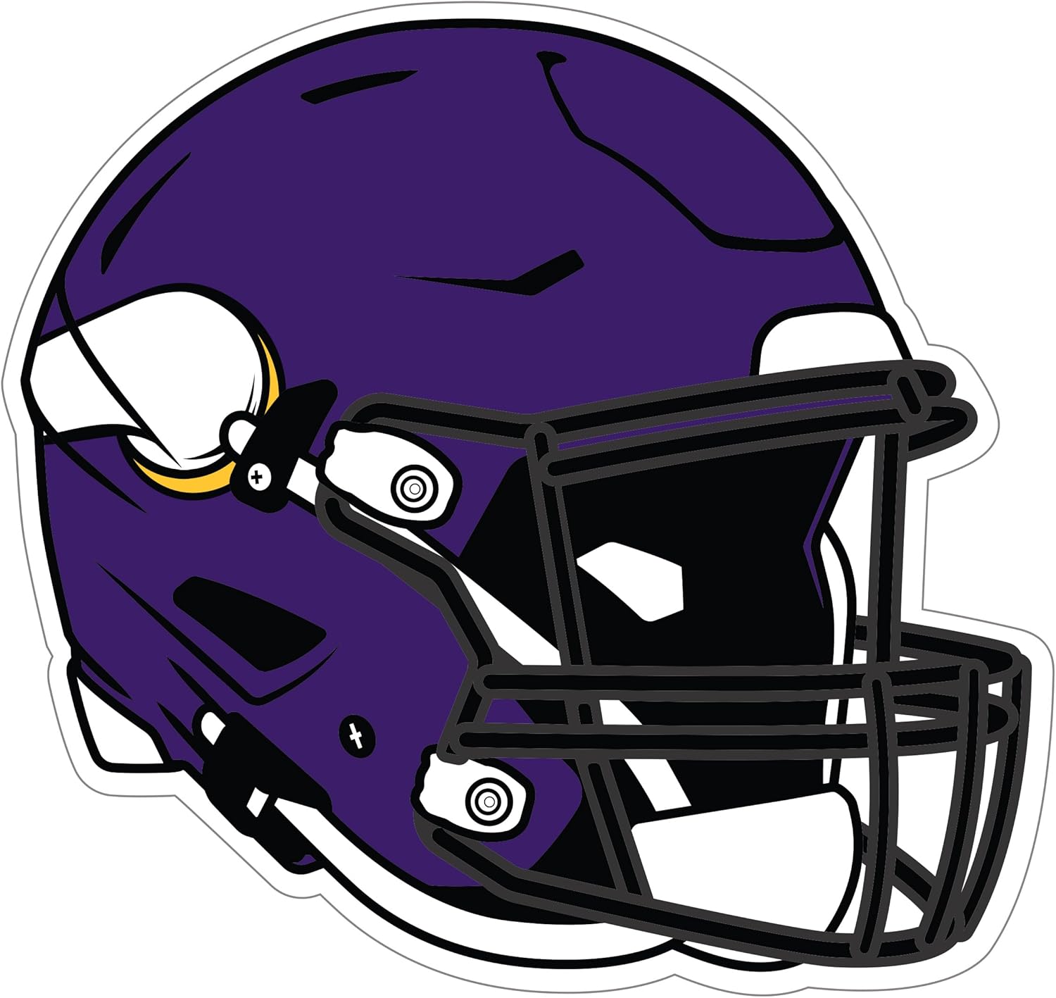 Siskiyou Sports NFL Minnesota Vikings Helmet Auto Decal, Team Colors, One Size