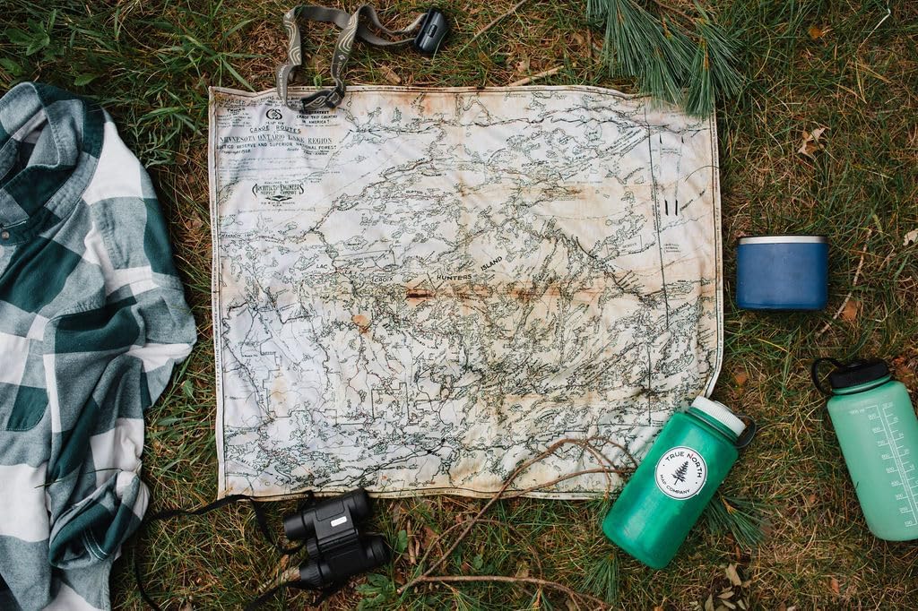 Greggar’s Map – 1928 Canoe Country Cloth Map Replica of BWCA and Quetico – Durable, Moisture-Wicking Fabric for Collectors and Adventurers by True North Map Company