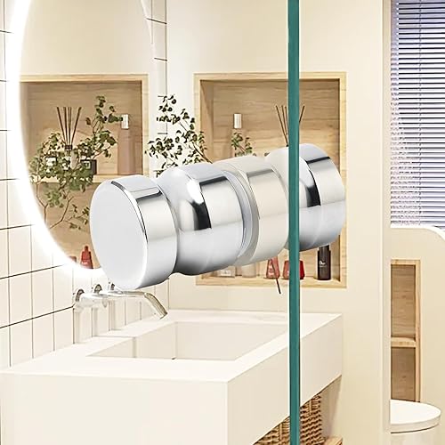 Miniatura 4 de Alise Manija de puerta de vidrio para ducha, perilla de puertas corredizas de ducha, piezas de repuesto de hardware de tracción trasera a espalda,