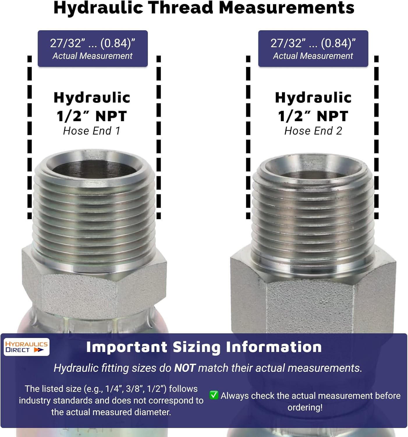 HYDRAULICS DIRECT | FA-UFW8-NPT-NPTX-24 Inch |Assembly: 1/2" Ultraflex Hose with 1/2" Male NPT x 1/2" Male NPT swivel, 24" long (5,010 psi)