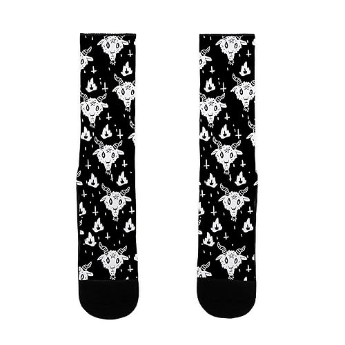 LookHUMAN Spicy Heck Boy Satan Pattern US Size 7-13 Socks