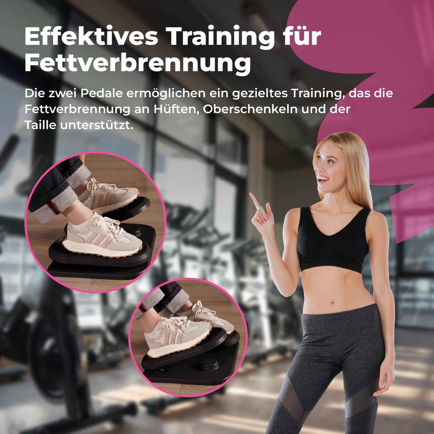 Spacetronik Ergonomische Fußstütze Schreibtisch mit Mini-Stepper-Funktion | Fußablage Schreibtisch mit Rutschfeste Basis, Fitness und Entspannung, Home Office Gadgets