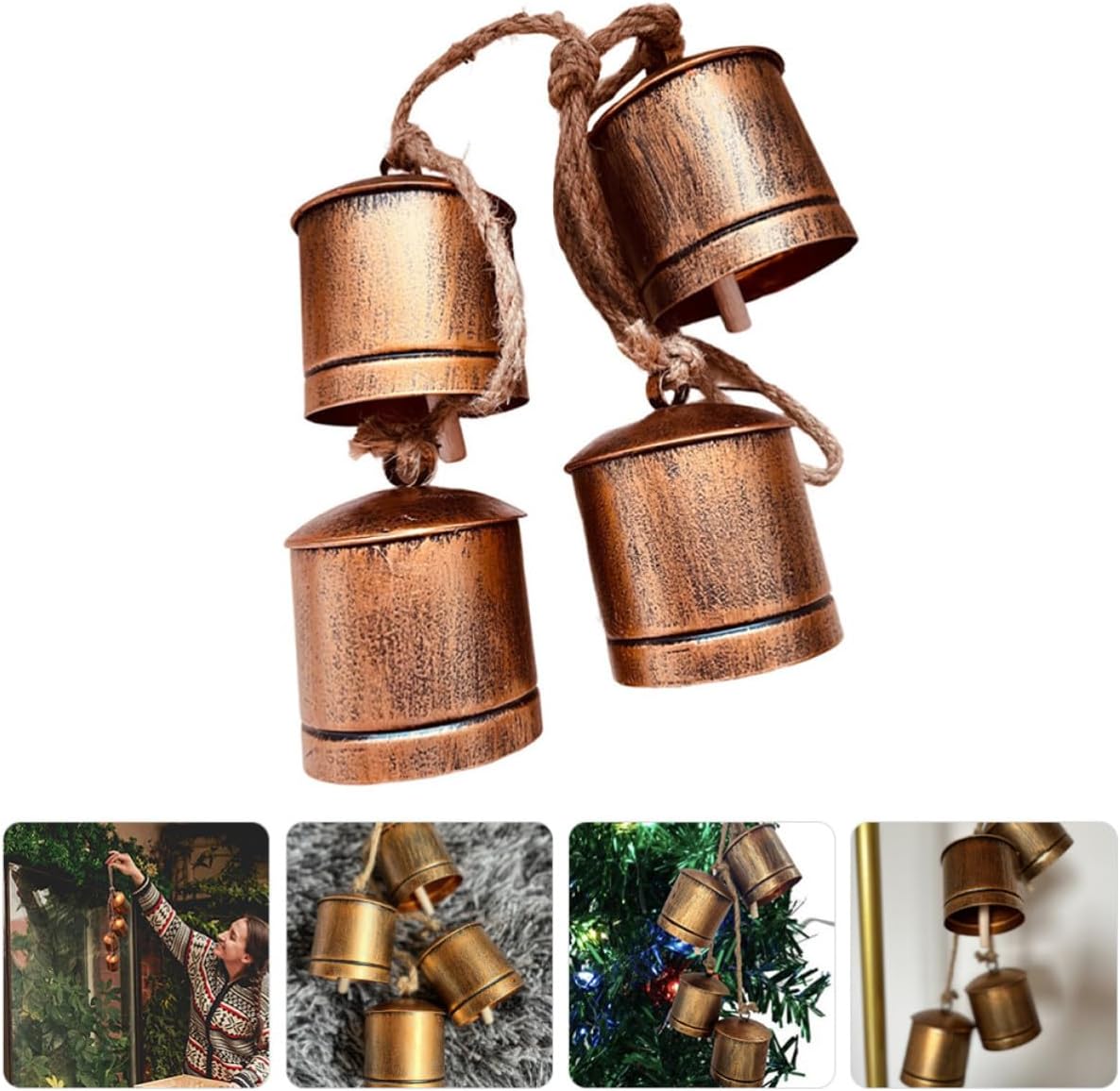 Xmas Sheep Bells Metal Hanging Bell Decoration for Cattle Pets