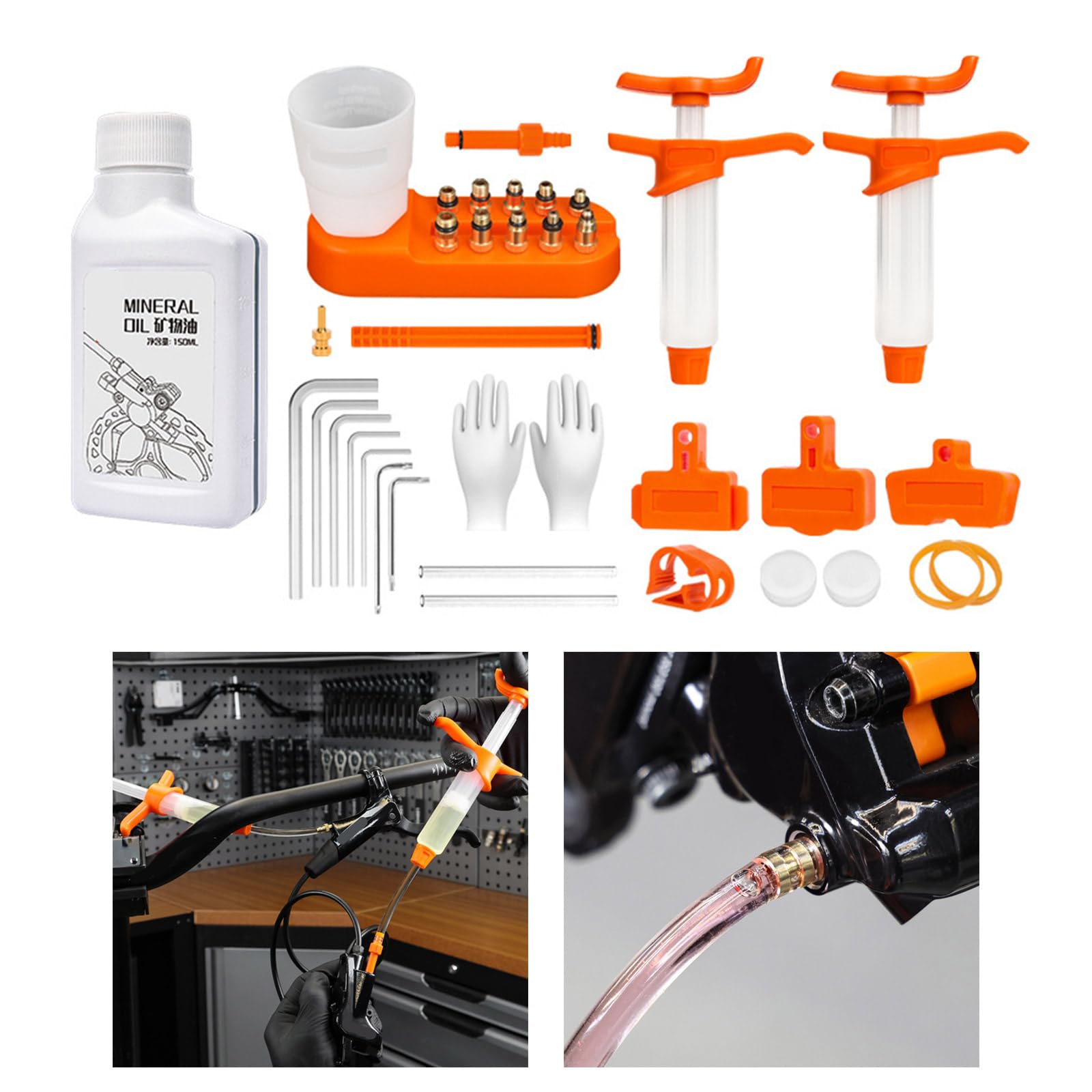 Entlüftungs Mineralöl Service Set für hydraulische Bremsen