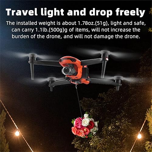 Miniatura 2 de Sistema Airdrop compatible con Autel Robotics EVO IIEVO II Pro Drone Clip de liberación de carga útil dispositivo de entrega Airdropper Transporte