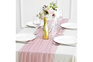 Fixwal Pink Table Runner: Elegant Chiffon for Special Occasions