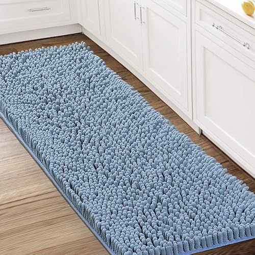 Alfombras de baño Tapetes para baño antideslizante de chenilla de lujo alfombra de baño alfombra extra suave y absorbente Tapetes peludos lavables