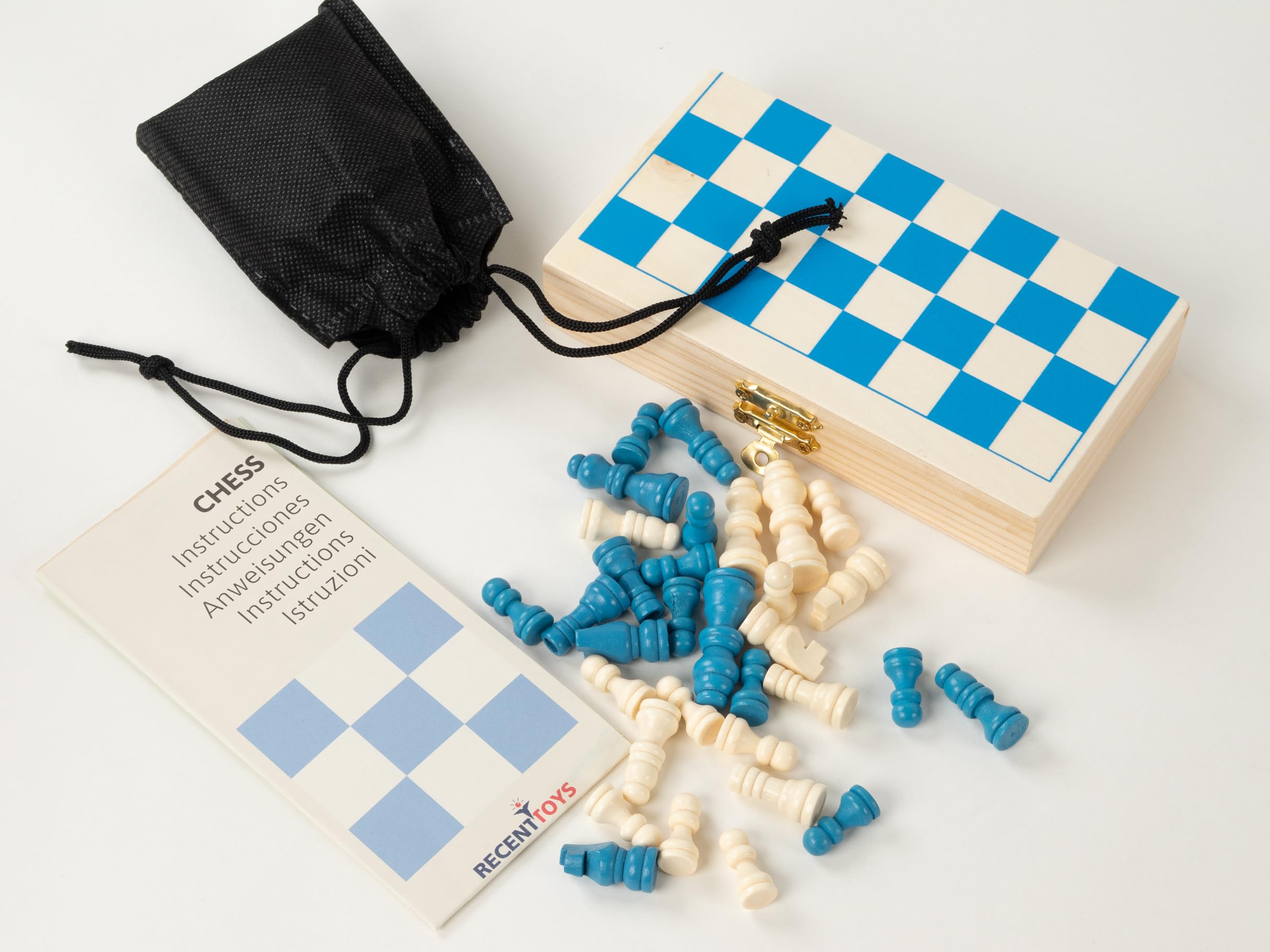 Recent Toys On-The-Go Chess Travel Board Set Game -Travel Chess Set including Folding/Portable Storage Board-Traditional Strategy Game for Kids/Children/Adults - Image 4