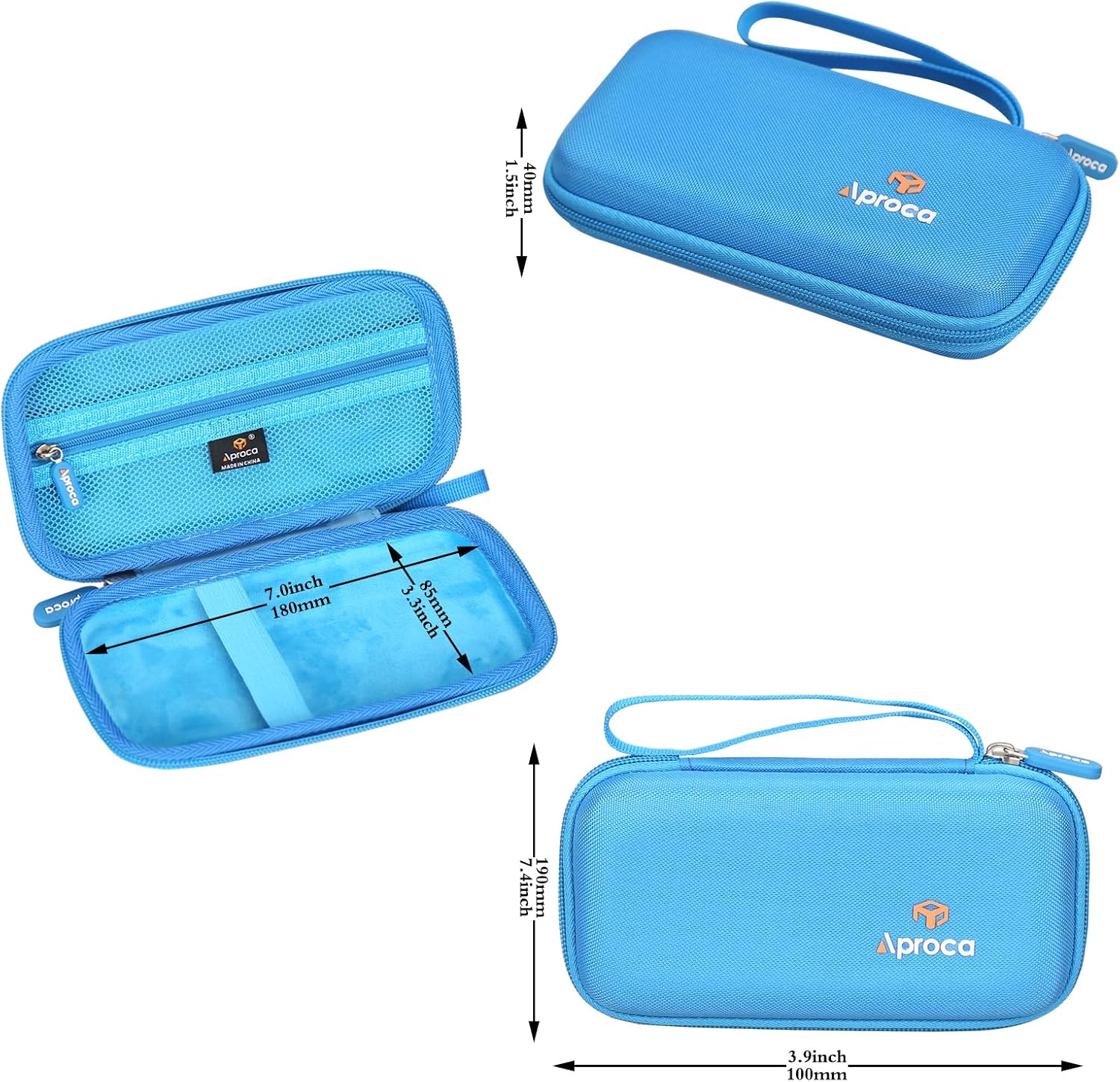 Aproca Calculator Case Compatible with Texas Instruments TI-30XIIS / TI-30X IIS 2-Line/Casio FX-991EX Fx-82es Plus Scientific Calculator, Storage Bag - Blue (Case Only)
