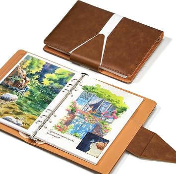 Lightwish Watercolor Sketchbook,100% Cotton Acid Free Watercolor Journal,300gsm/140lb Cold Press Watercolor Paper for Artists,Adults,Students,20 Sheets,Paper 5.8 * 8.2 InchesA5