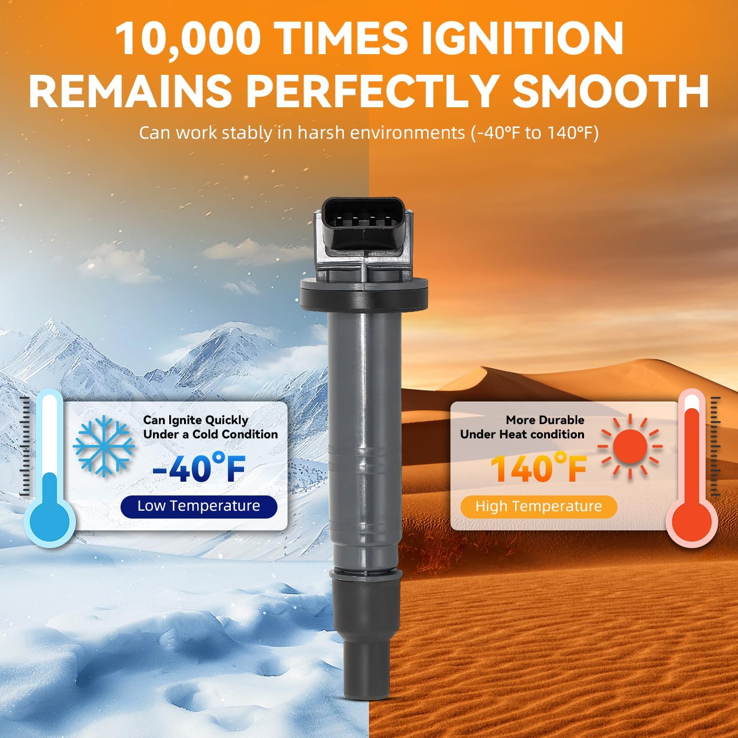 DEAL Ignition Coil Pack, Compatible with Toyota Tacoma Tundra 4Runner FJ Cruiser 4.0L V6, Replaces# UF495 C1426 5C1419, 6PCS