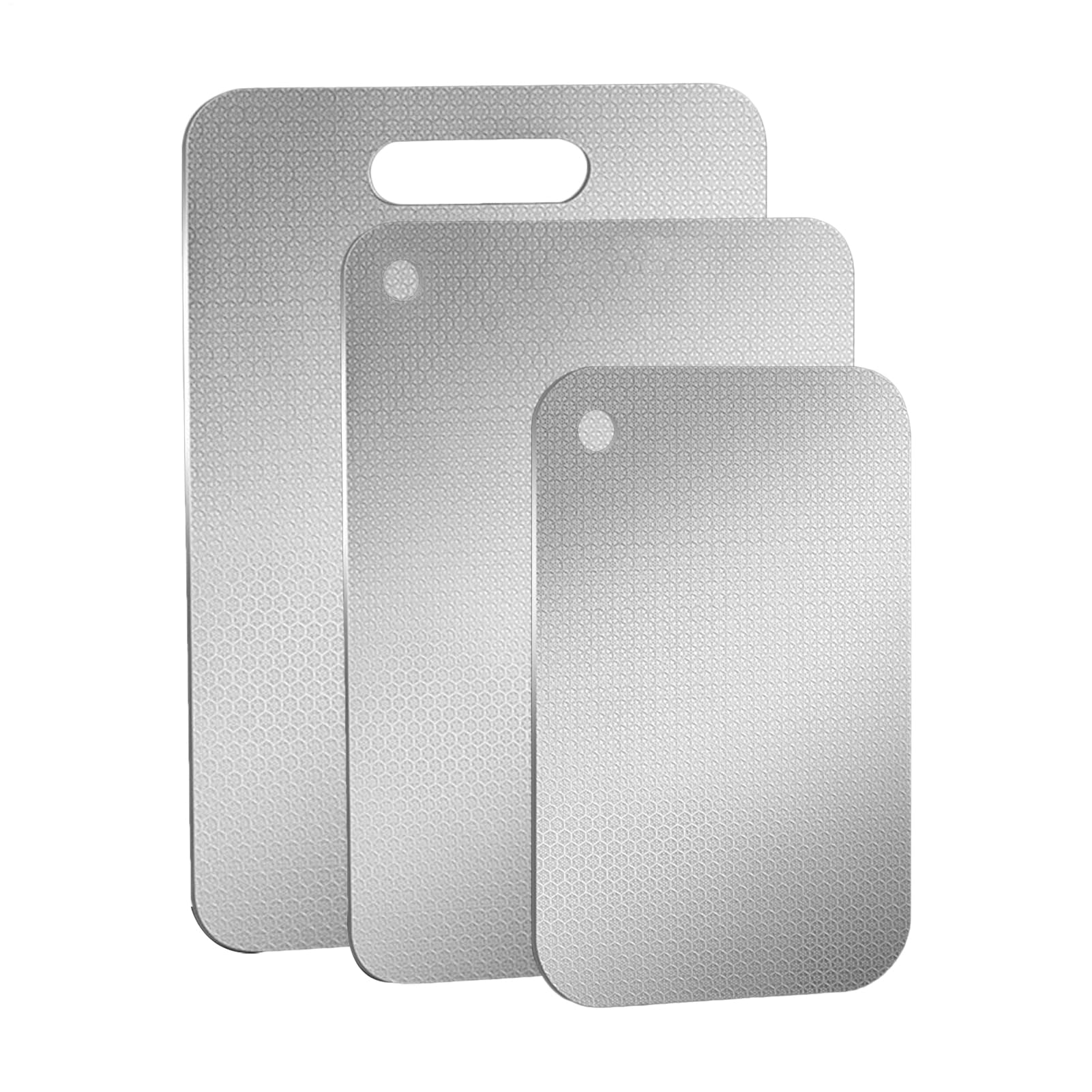 Cutting Board, Stainless Steel Double-Sided Chopping Board, Anti-Slip Durable Kitchen Tool for Meat, Vegetables, Cheese, Fruits, Meal Prep, Cooking, Daily Use 13.39x9.06in