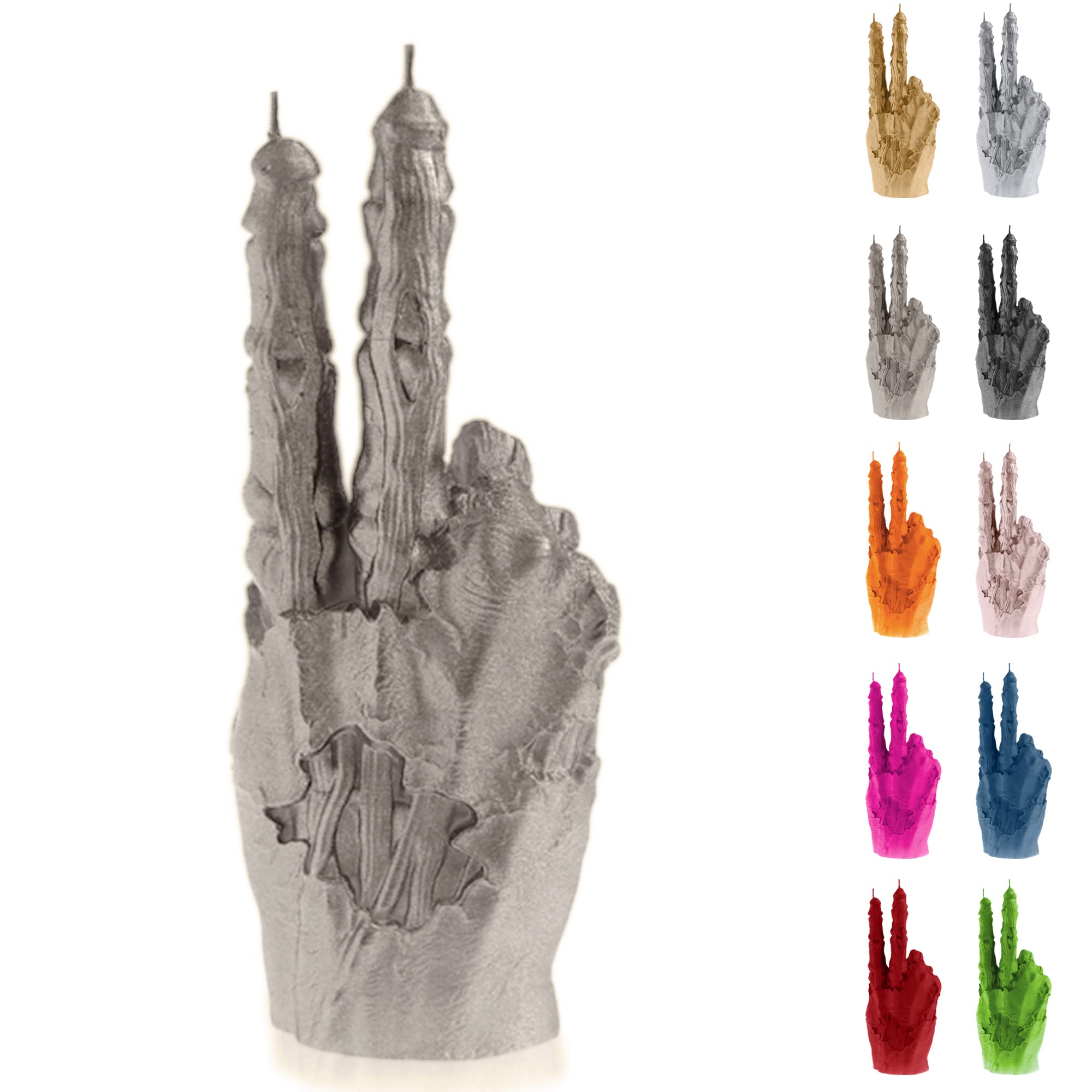 Candellana Świeca Zombie - Dłoń Zombie - Dekoracja Halloween - Gotycka - Dekoracja pokoju w stylu Grunge Zombie Hand PEACE