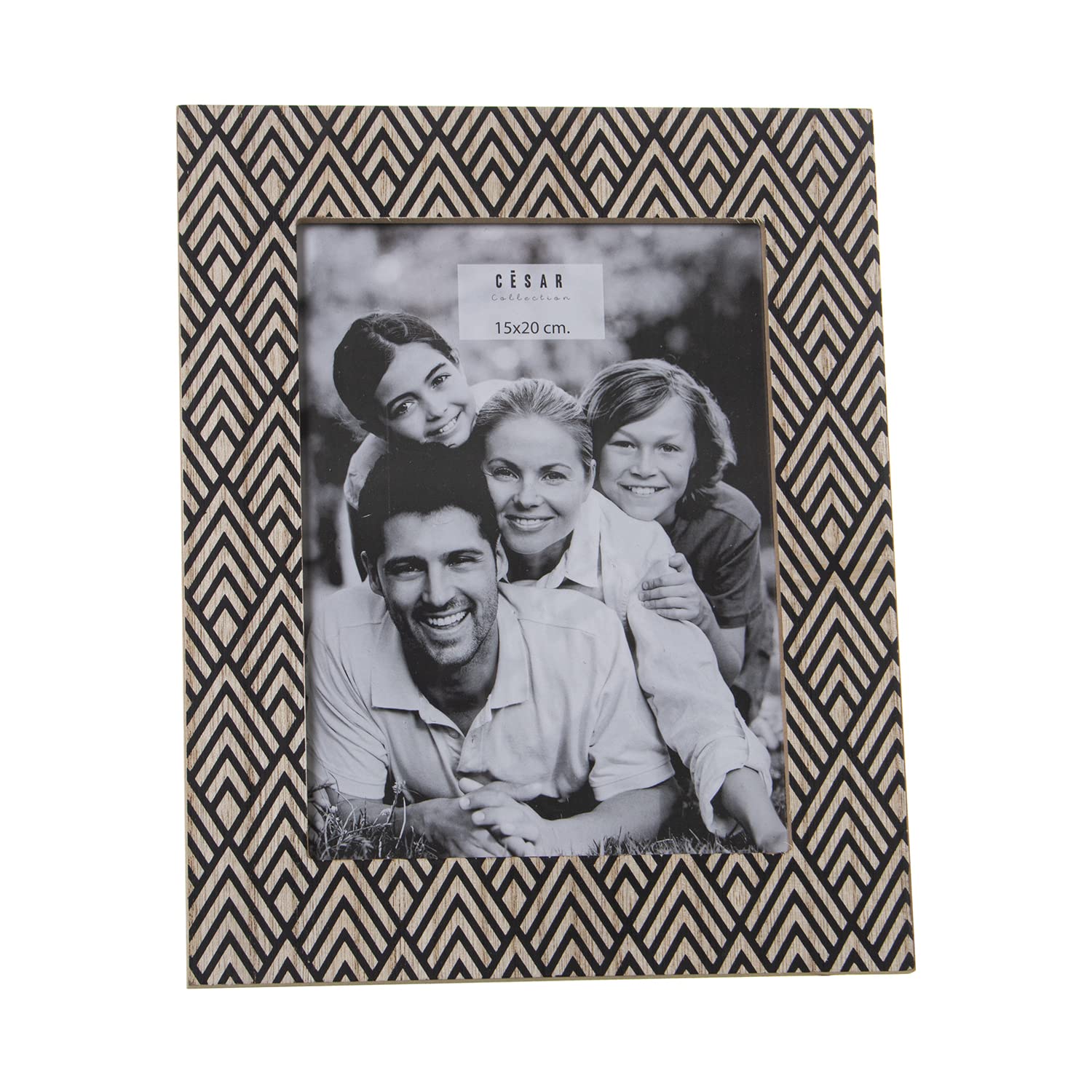 Cadres photo 15x20 cm en bois naturel et noir pour salon zen