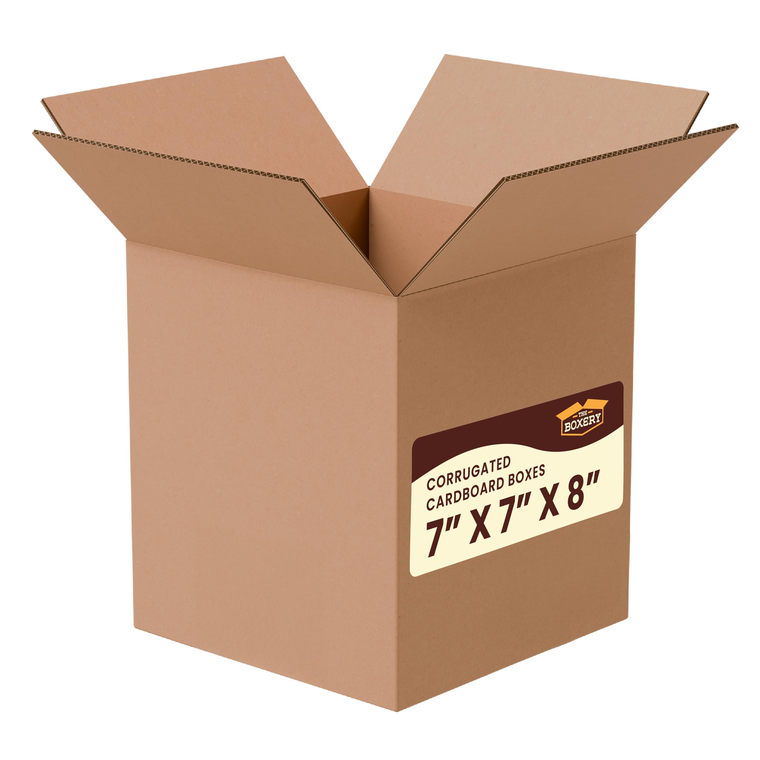 The Boxery 7"x7"x8" Corrugated Cardboard Boxes 25-Pack