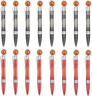 16Pcs Novelty Basketball Pens, Cute Sports Ballpoint Pens, Cool Writing Pen for Students Supplies Stationery School Office Decor Accessories