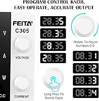 Vista 7 de FEITA Fuente de alimentación de CC variable, 30 V 5 A, fuentes de alimentación de laboratorio de banco de alta precisión ajustable con pantalla LED
