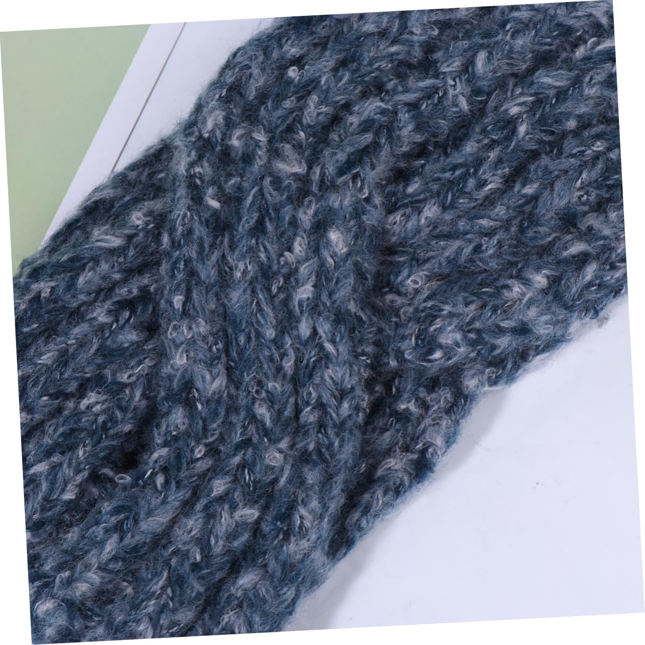 TINEASUR Woolen Headband Hair Hoop Elegant Knotted Headband for Makeup Fashion Dark Blue